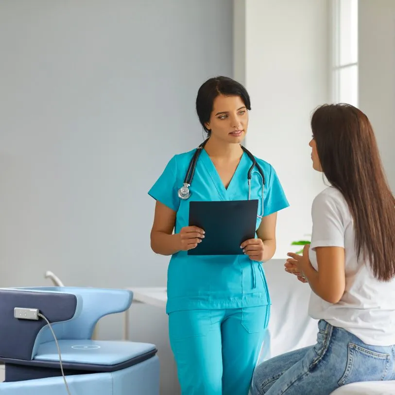 Pelvic floor therapy session